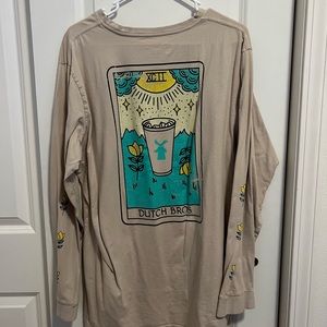 Tarot card Tan Long-sleeve Dutch Bros shirt